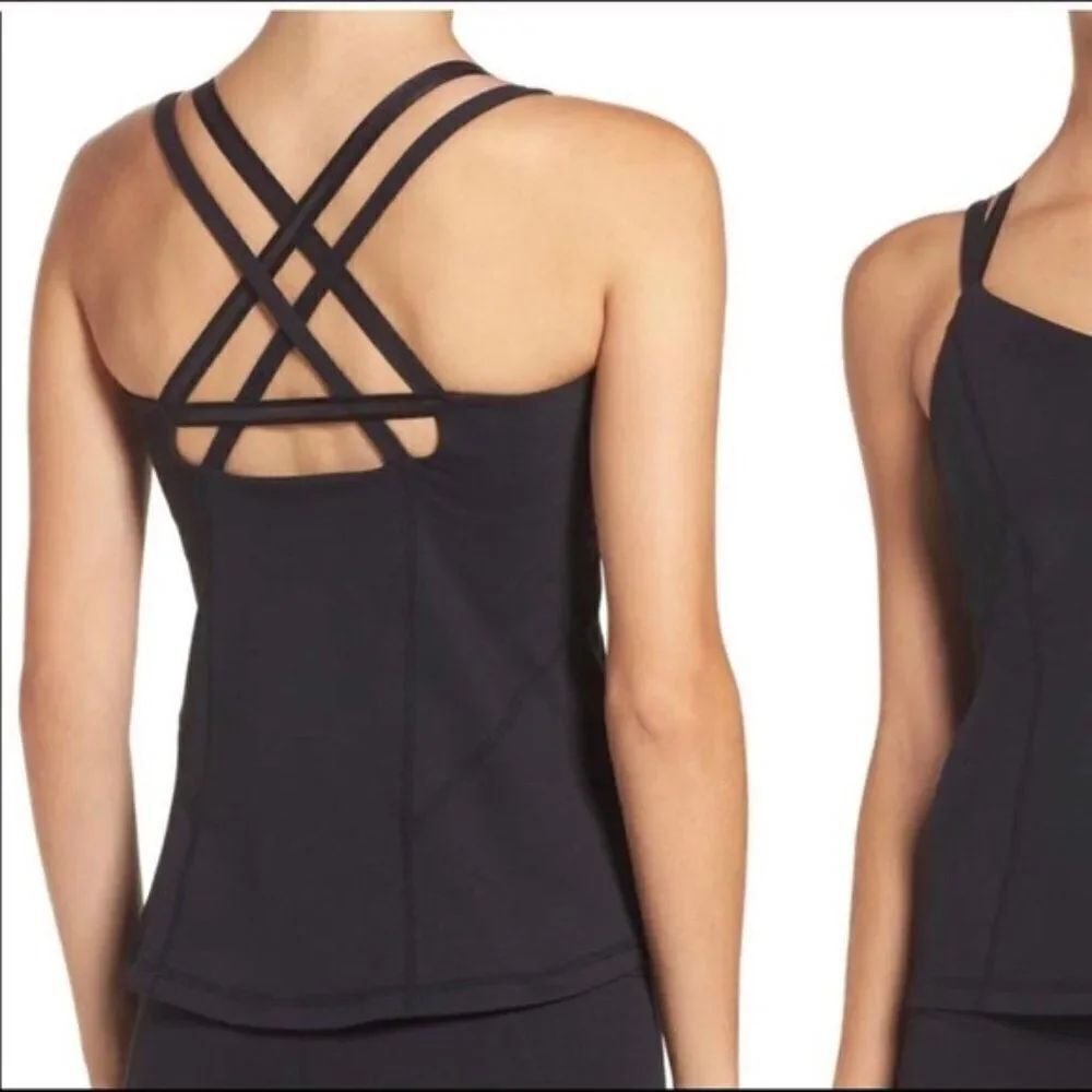 ZELLA | 'Bringing Strappy Back' Sports Bra Tank - size XS in Black